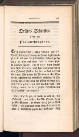 Drittes Schreiben über die Philanthropinen