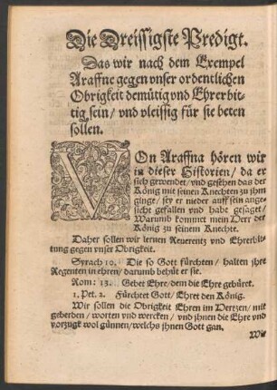 Die Dreissigste Predigt.