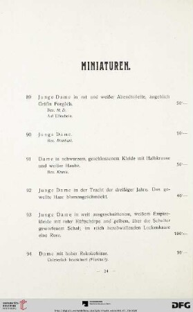 Miniaturen (Nr. 89-133)