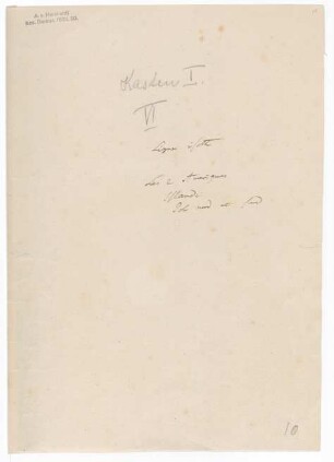 Umschlag mit der Aufschrift "Lignes Isoth. Les 2 Ameriques; Islande; Pols nord et sud"