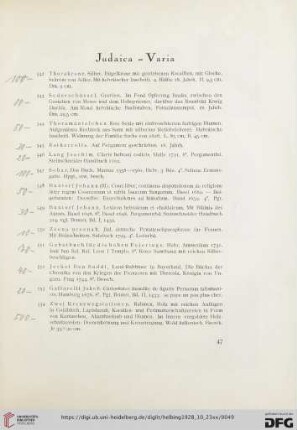 Judaica- Varia (Nr. 542-559)