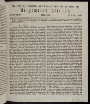 909-972, Nr. 228-243: 16.-31. August 1806