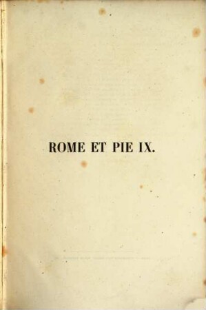 Rome et Pie IX.