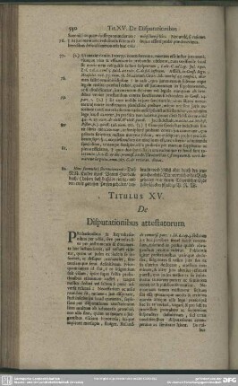 Titulus XV. De Disputationibus attestatorum