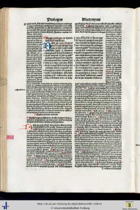 Prologus Sancti Hieronymi.