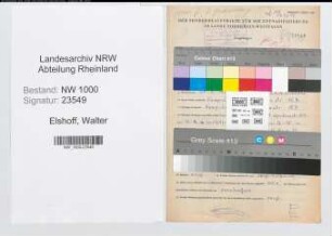 Entnazifizierung Walter Elshoff, geb. 28.04.1919 (Bergmann)