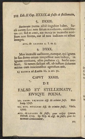 388-396, Caput XXXIX. De falso et stellionatu, eiusque poena.
