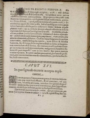 Caput XVI. In quo signa ab excretis accepta explicantur.