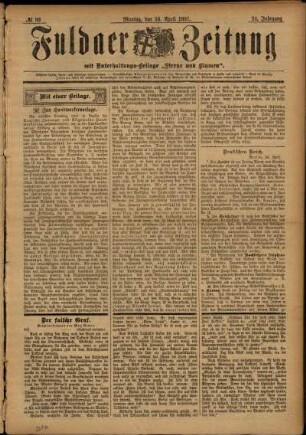 Ausgabe vom Montag, den 26. April 1897.