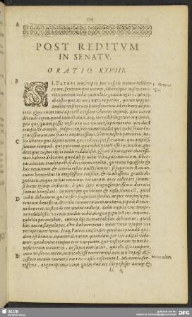 Post Reditum In Senatu. Oratio. XXVIII.