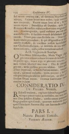 Consideratio IV. De Peccato Veniali