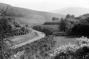 Kiechlinsbergen, Oberbergen: Neue Passstraße mit Totenkopf, von der Höhe