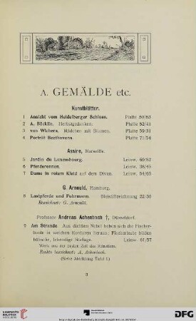 A. Gemälde etc. (Nr. 1-147)
