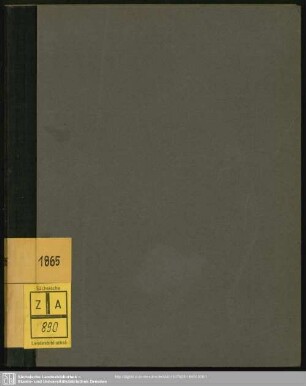 1865: Königlich-Sächsischer Ameisen-Kalender : auf das Jahr ...