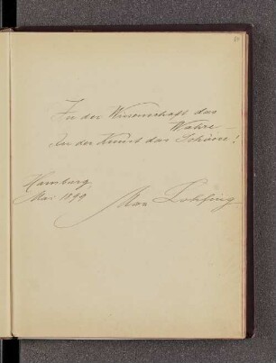 Max Lohfing. – Hamburg, ??.05.1899