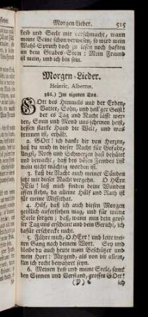 515-525, Morgen-Lieder