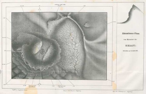 Taf. IX. Situations-Plan vom Krater des Merapi