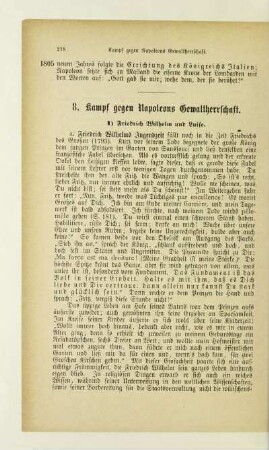 8. Kampf gegen Napoleons Gewaltherrschaft