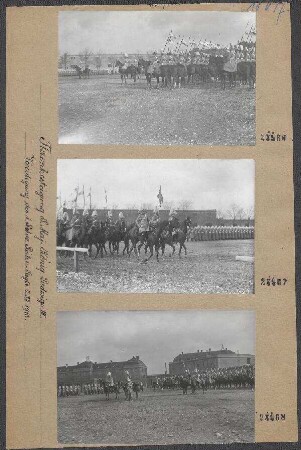 Thronbesteigung S.M. des Königs Ludwig III (früher Westfront, Blatt 1804-1807): Vereidigung des 1. Schweren Reiter Regiments
