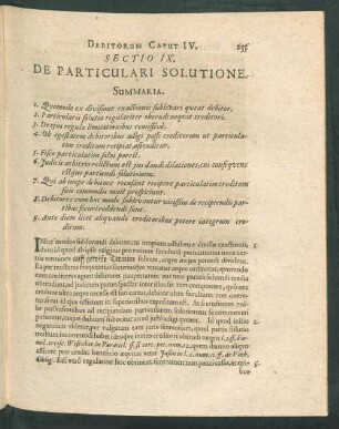 Sectio IX. De Particulari Solutione.
