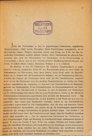 Verzeichnis der Teilnehmer an den Ortstelephonnetzen in Bayern. 1896, Nachtr. 1 - 8