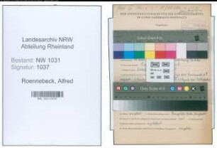 Entnazifizierung Alfred Roennebeck , geb. 14.07.1878 (Verw.Beamter)