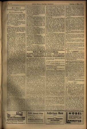 Zweite Ausgabe vom Samstag, den 02. März 1929.