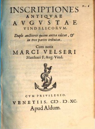 Inscriptiones antiquae Augustae Vindelicorum