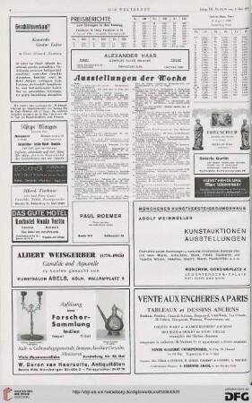 Nr. 18/19 (8. Mai 1938), S. 4: Preisberichte