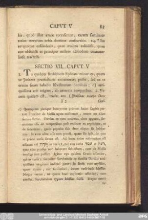 Sectio VII. Caput V