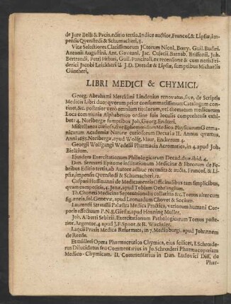 Libri Medici & Chymici.