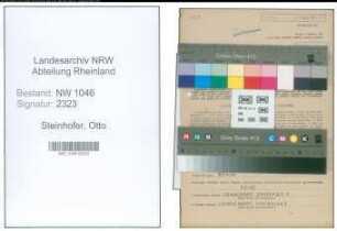 Entnazifizierung Otto Steinhofer , geb. 12.03.1895 (Maler)