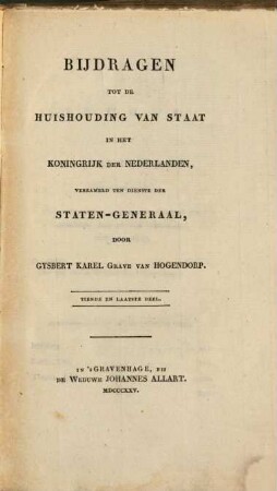 Bijdragen tot de huishouding van staat in het Koninkrijk der Nederlanden, 10. 1825