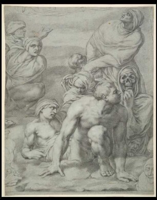 Gruppe von Auferstehenden aus Michelangelos Jüngstem Gericht (mittlere Guppe)