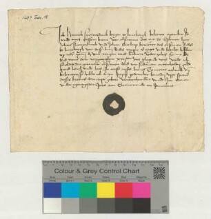 Der Bürger Hinrick Snewerdinck bescheinigt den Kämmerern die Zahlung von 5 1/2 Mark 14 Pfennig für 1/2 Fuder Salz, geliefert 1496.