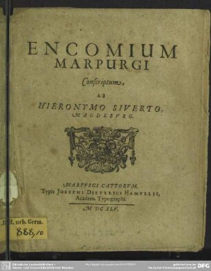 Encomium Marpurgi