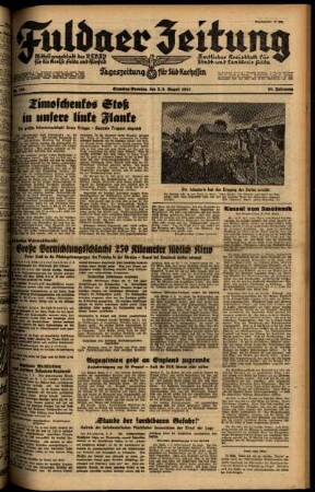 Ausgabe vom Samstag, den 02. August 1941.