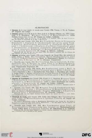Almanache (Nr. 1-33)