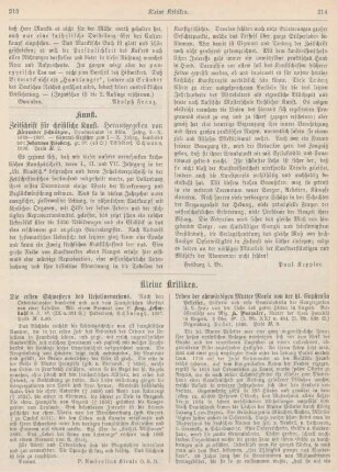 213-216 Kleine Kritiken