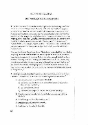 Zum Problem der Satzmodelle
