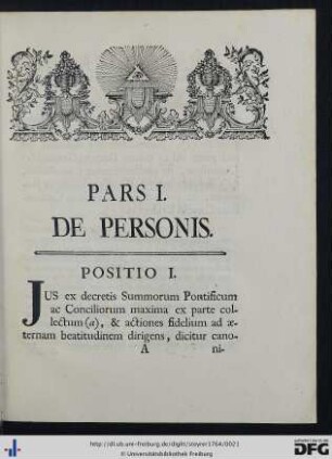 Pars I. De Personis.