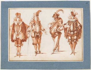 Vier Kostümfiguren