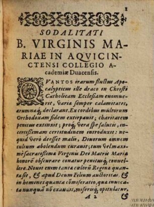 De Vita Et Lavdibvs Deiparae Mariae Virginis, Meditationes Qvinqvaginta