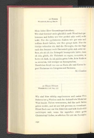 An Herder Wandsbeck, den 24. Mai 1777