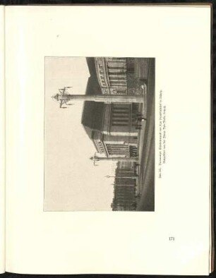 Abb. 201. Bierarmiger Eisenbetonmast vor dem Hauptbahnhof in Leipzig. Ausgeführt von der Firma Rud. Wolle, Leipzig.