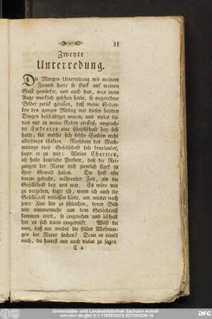 Zweyte Unterredung.