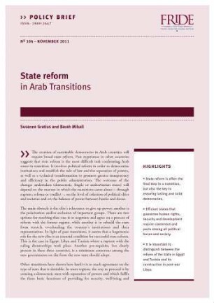 State reform in Arab transitions