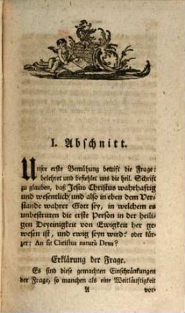 Lehre der heiligen Schrift von der Dreyeinigkeit Gottes, 2. Von der Gottheit Christi