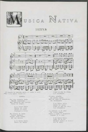 Música nativa - Hueya