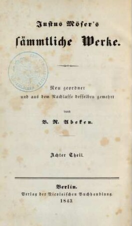 8. Theil = Osnabrückische Geschichte, 4. Theil: Urkunden